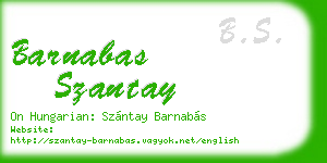 barnabas szantay business card