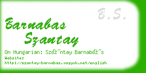 barnabas szantay business card